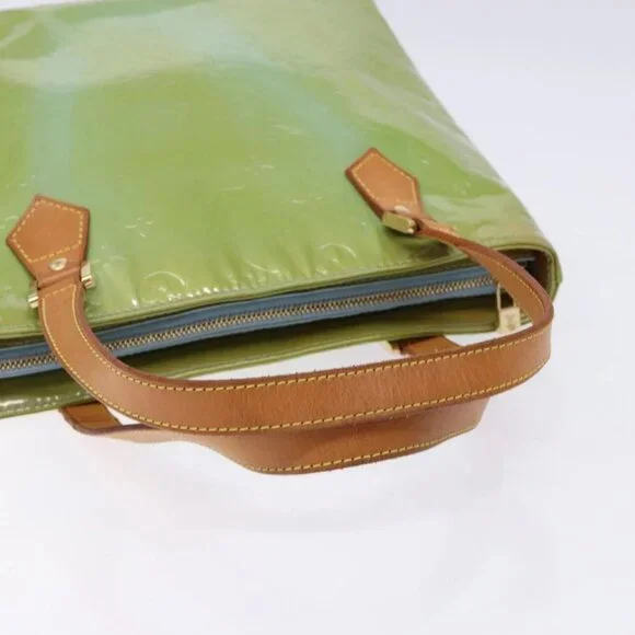 LOUIS VUITTON Monogram Vernis Houston Hand Bag Baby Blue M91005 LV Auth ep10362 - Picture 8 of 16